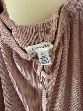 Calvin Klein Blush Pleated Drawstring pants
